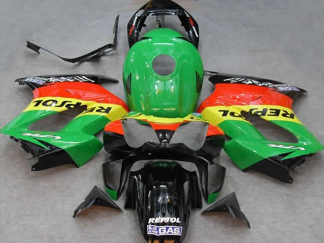 Verde Repsol 2002-2012 Honda VFR800 Carenados Moto Verde Repsol 2002-2012 Honda VFR800 Carenados Moto