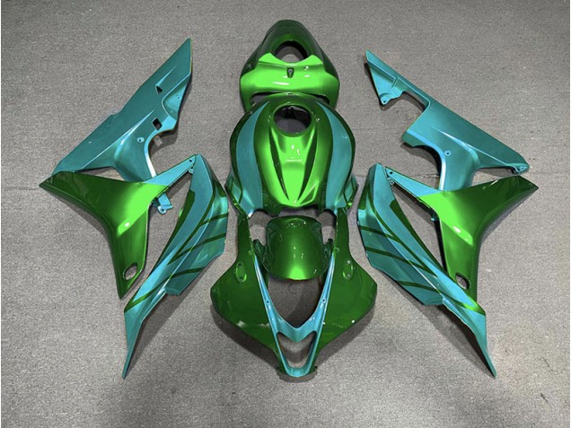 Verde & Verde Azulado 2007-2008 Honda CBR600RR Carenados Moto Verde & Verde Azulado 2007-2008 Honda CBR600RR Carenados Moto
