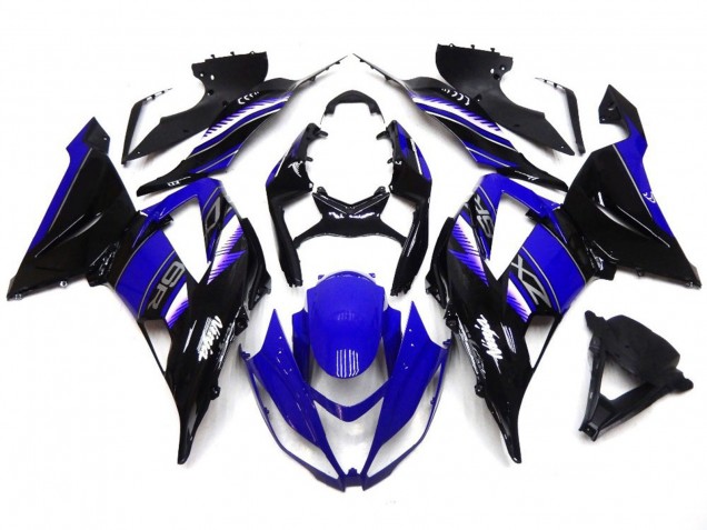Vibrante Azul Profundo & Negro 2013-2018 Kawasaki ZX6R Carenados Moto Vibrante Azul Profundo & Negro 2013-2018 Kawasaki ZX6R Carenados Moto