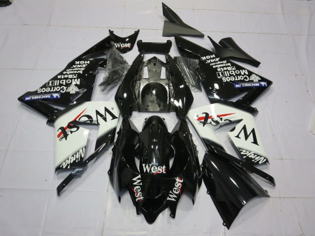 West Blanco Negro 2004-2005 Kawasaki ZX10R Carenados Moto West Blanco Negro 2004-2005 Kawasaki ZX10R Carenados Moto