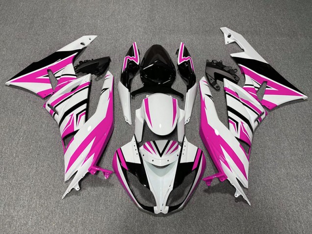 Zag Rosa Blanco & Negro 2009-2012 Kawasaki ZX6R Carenados Moto Zag Rosa Blanco & Negro 2009-2012 Kawasaki ZX6R Carenados Moto